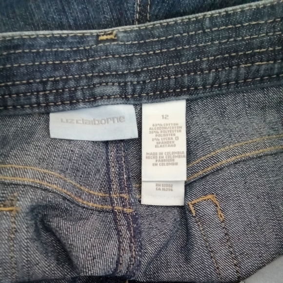 Liz Claiborne Cropped Denim Jeans 12 - Picture 3 of 5